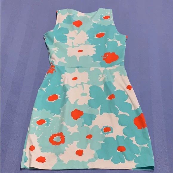 MAHI GOLD Aqua and Orange Floral Mini Dress - Picture 8 of 8